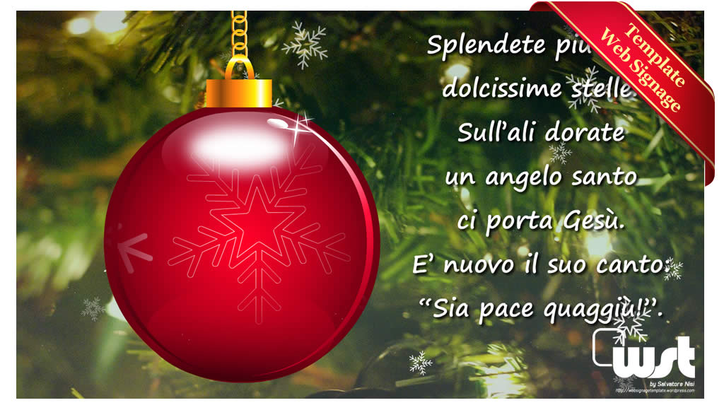 Poesie Sull Albero Di Natale Con Rime.Digital Signage Content Poesia Buone Feste Digital Signage Template